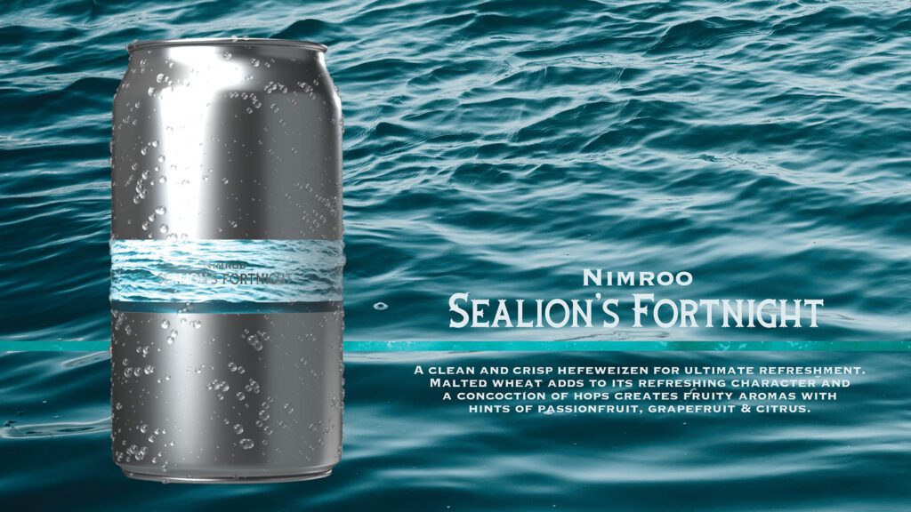 Long Dog Agency branding Nimroo Sealion's Fortnight card