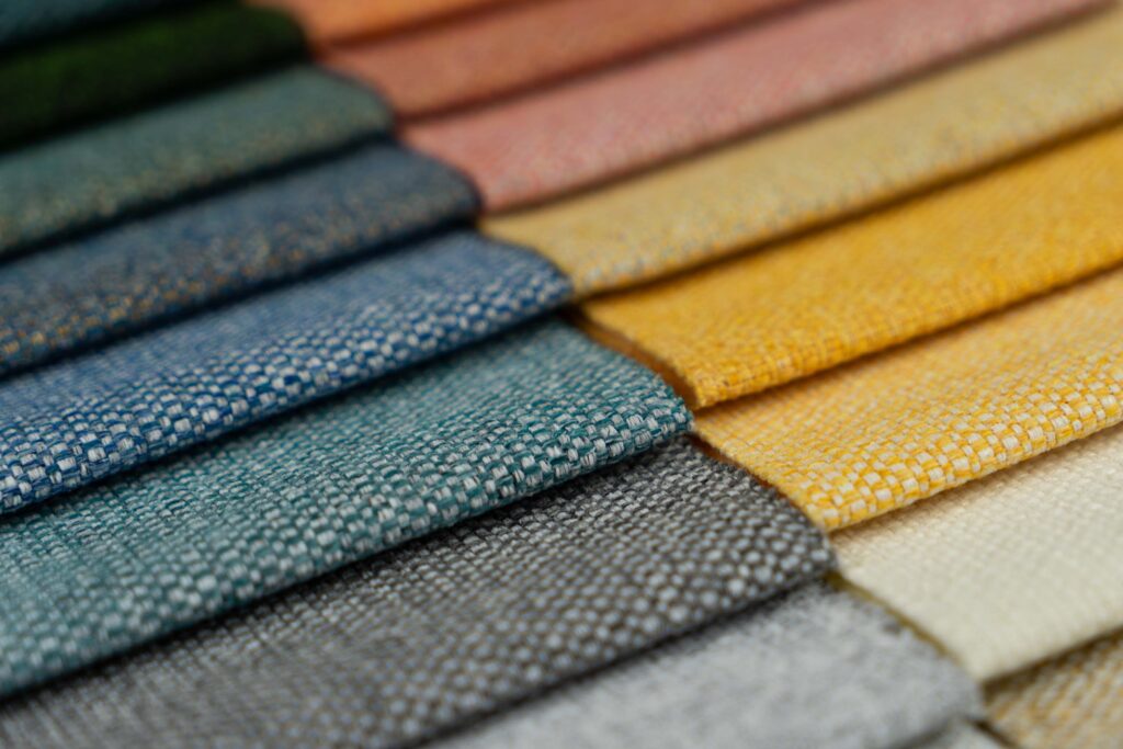 KS Textiles coloured fabric swatches