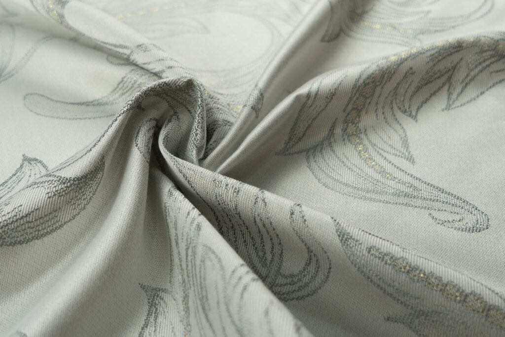 KS Textiles silver fabric swirl